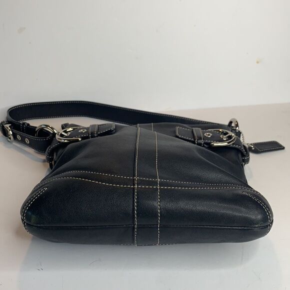 Coach Soho black leather slim duffle shoulder bag - Picture 9 of 12